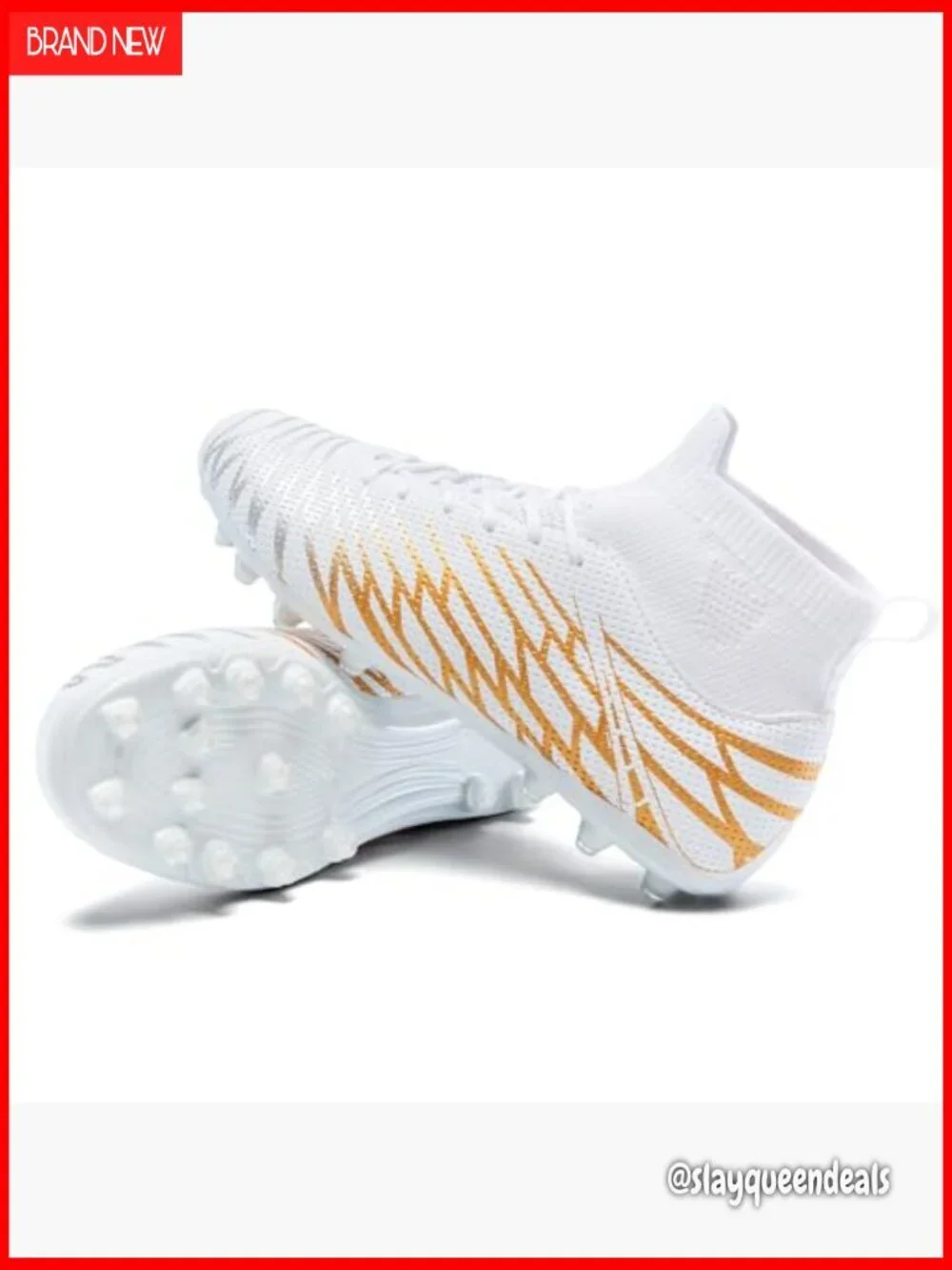 Lightweight Soccer Cleats with TPU Studs for Grass Turf Indoor Training